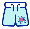 Icon einer Badehose mit Herzsymbol – Ultimativer Komfort durch innovatives Soft-Mesh und samtweiches Finish.