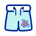 Swim shorts icon with heart symbol – Ultimate comfort with innovative soft-mesh and velvety smooth finish.