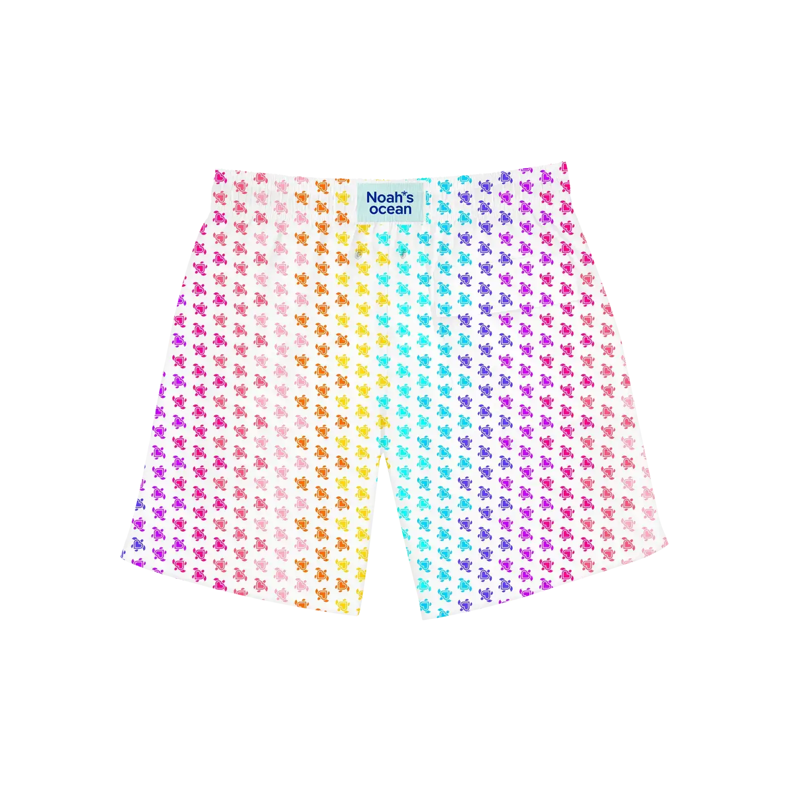 Nachhaltige Herren-Badehose aus recyceltem Material – Modell Love Turtles von Noah*s Ocean.