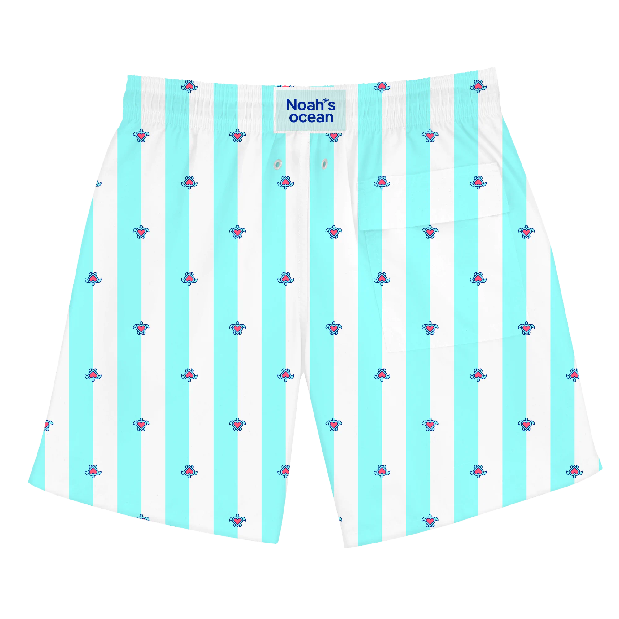 Nachhaltige Herren-Badehose aus recyceltem Material – Modell Turtles love lines von Noah*s Ocean.