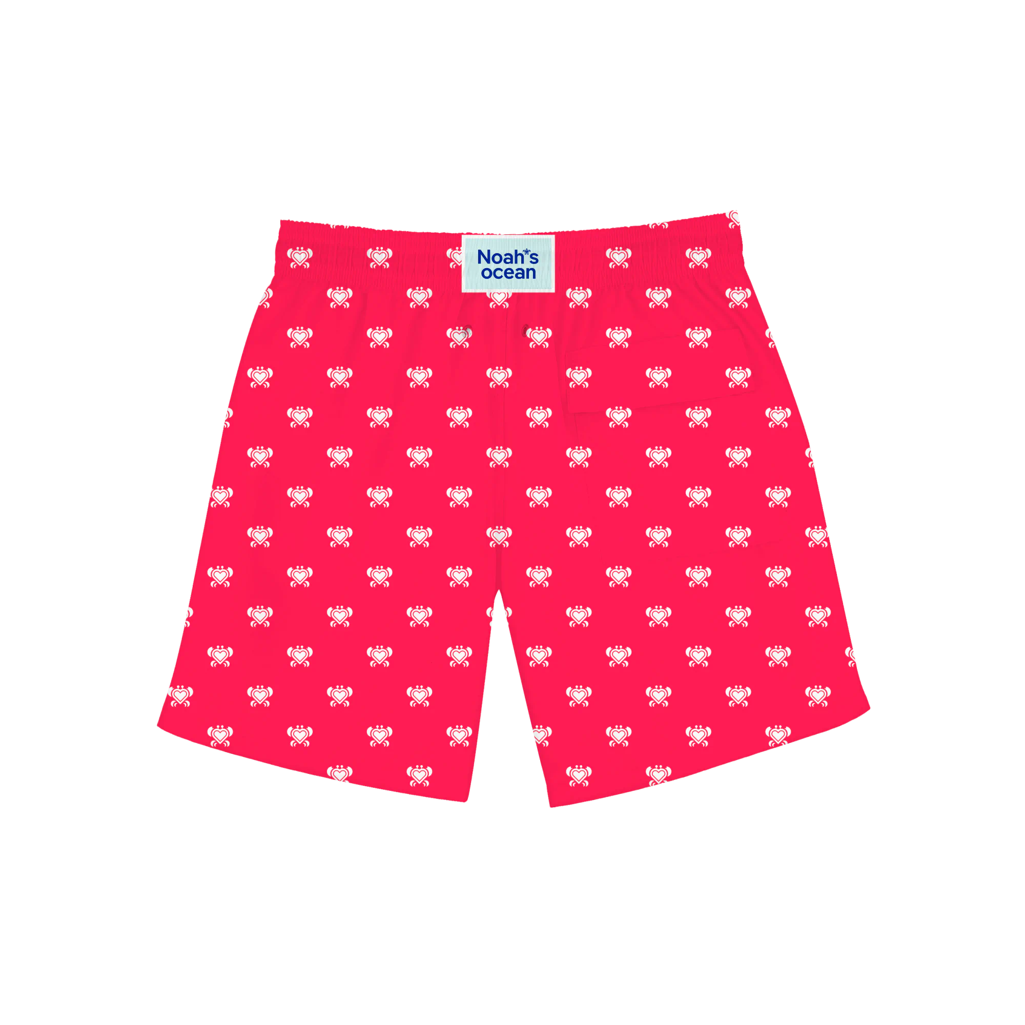 Nachhaltige Kinder-Badehose aus recyceltem Material – Modell Crabby Crab von Noah*s Ocean.