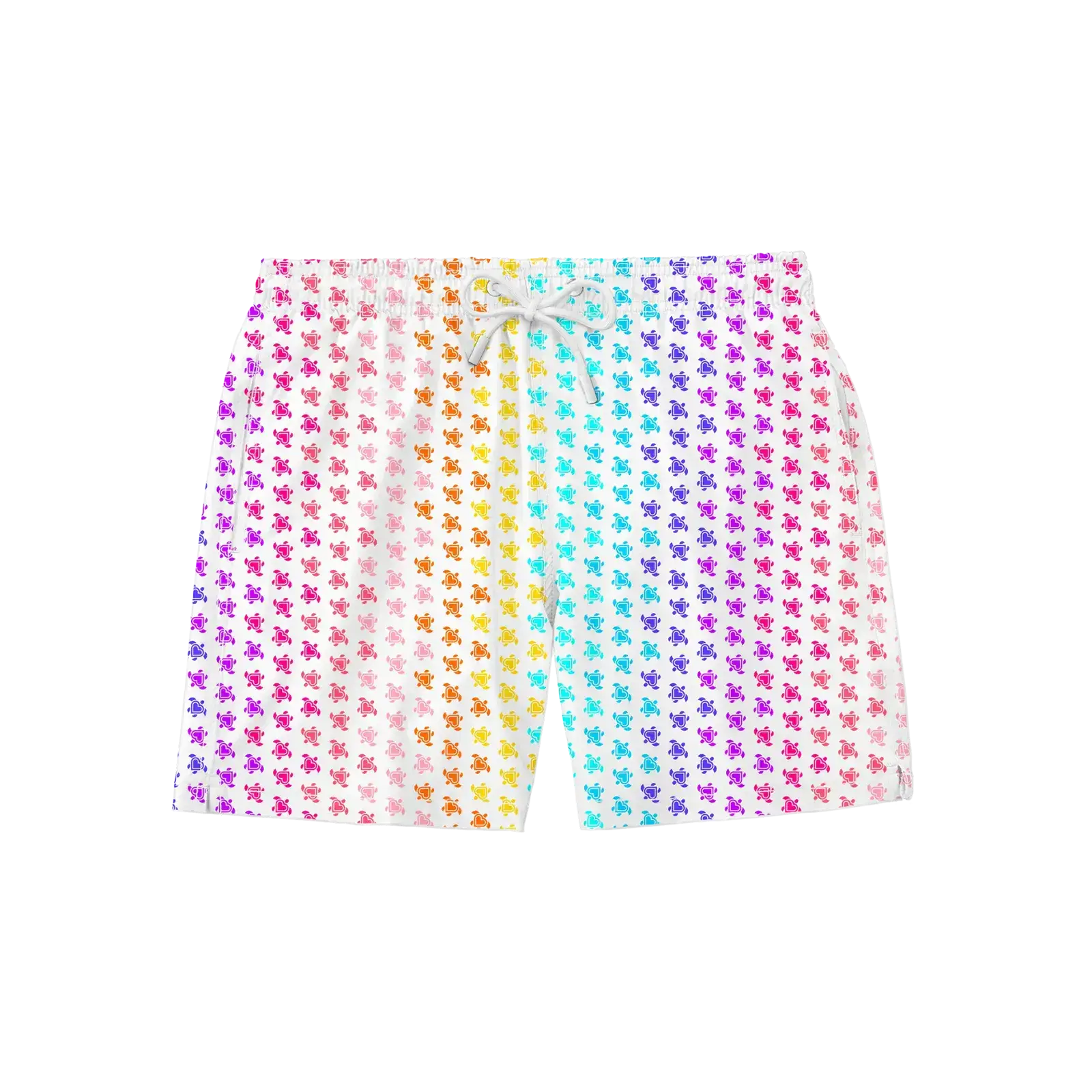 Nachhaltige Kinder-Badehose aus recyceltem Material – Modell Love Turtles von Noah*s Ocean.