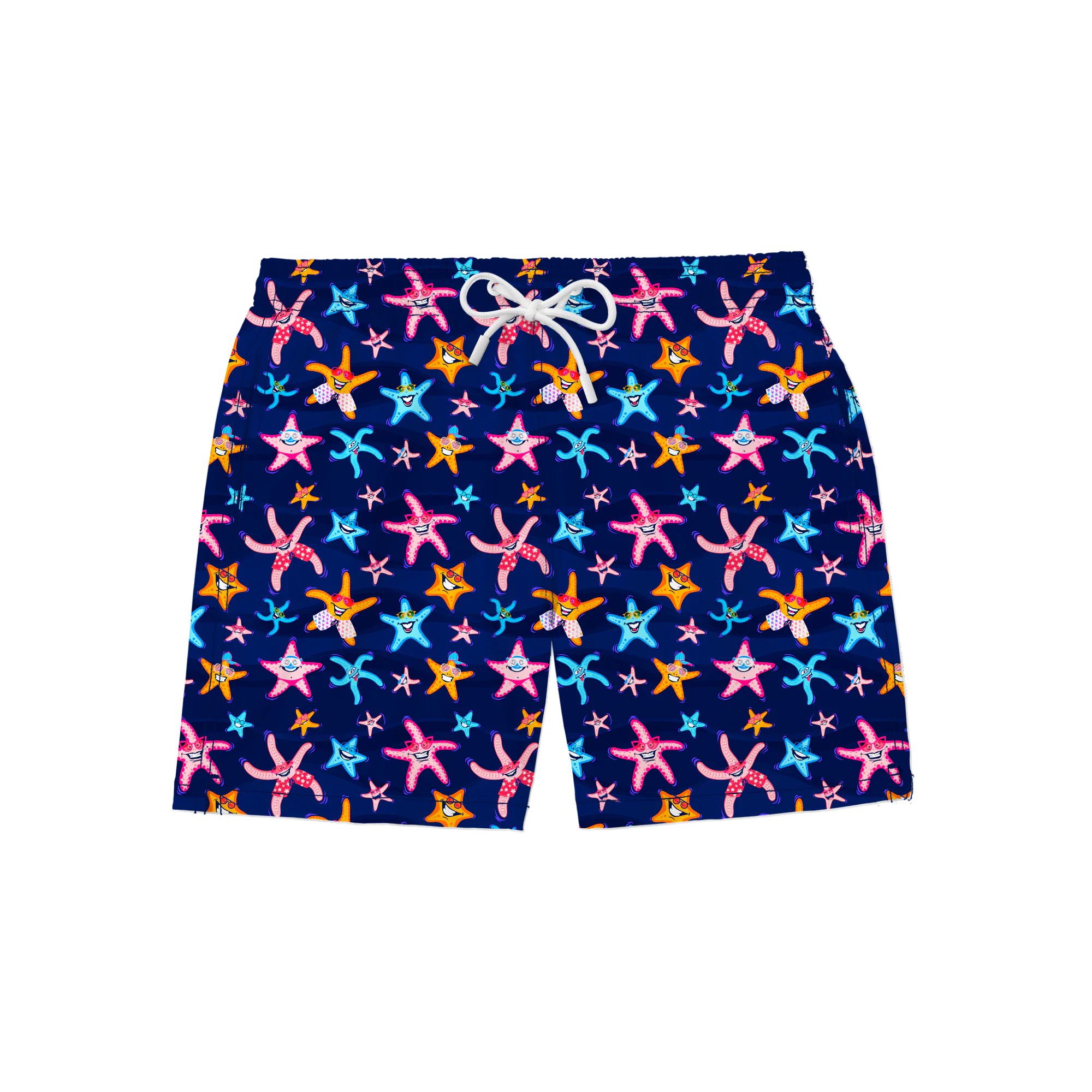 Nachhaltige Kinder-Badehose aus recyceltem Material – Modell Super Starfish von Noah*s Ocean.