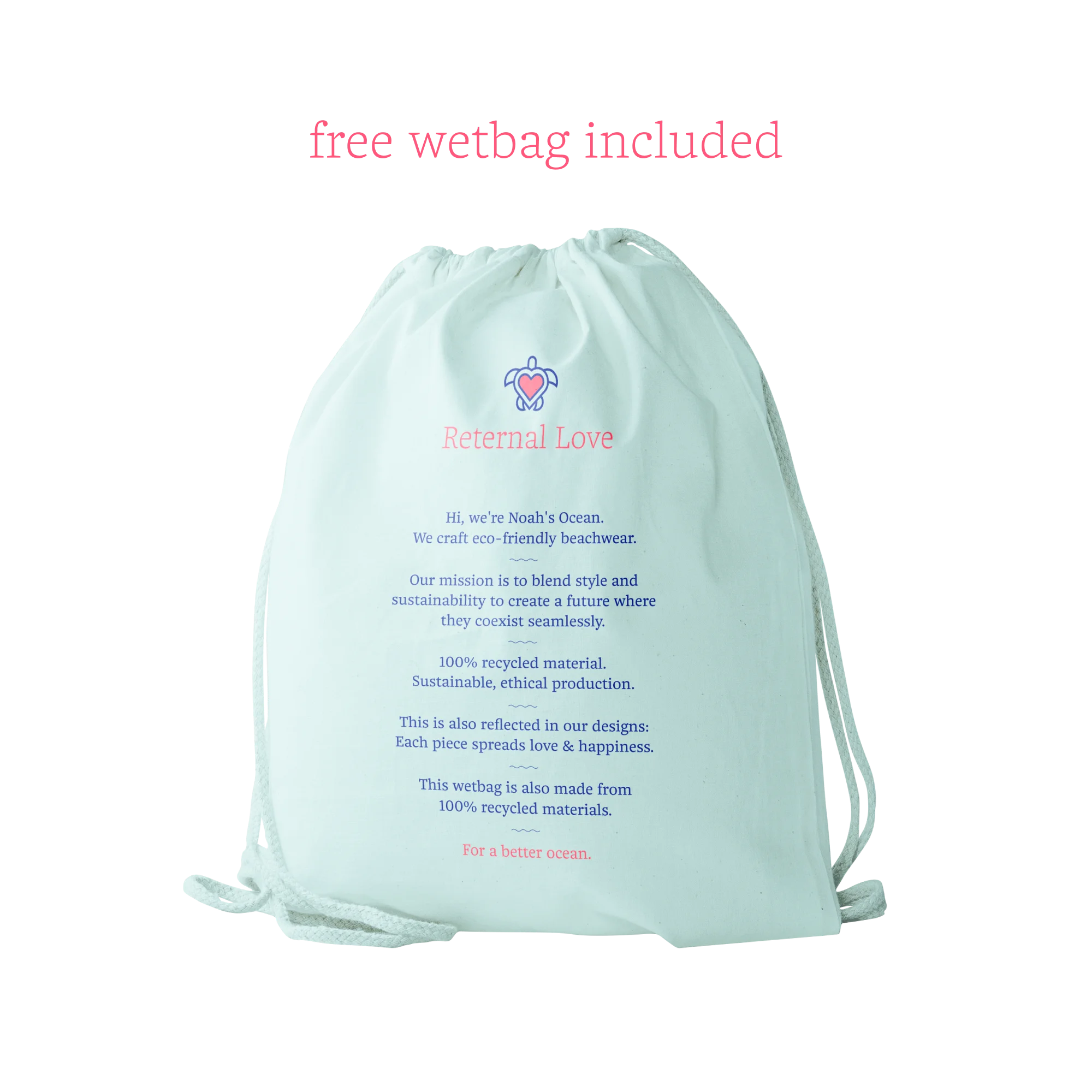 Nachhaltiger gratis Wetbag aus recyceltem Material von Noah*s Ocean.