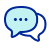 Sprechblasen-Icon – Persönlicher Support: Noah*s Ocean ist jederzeit erreichbar und antwortet schnell.