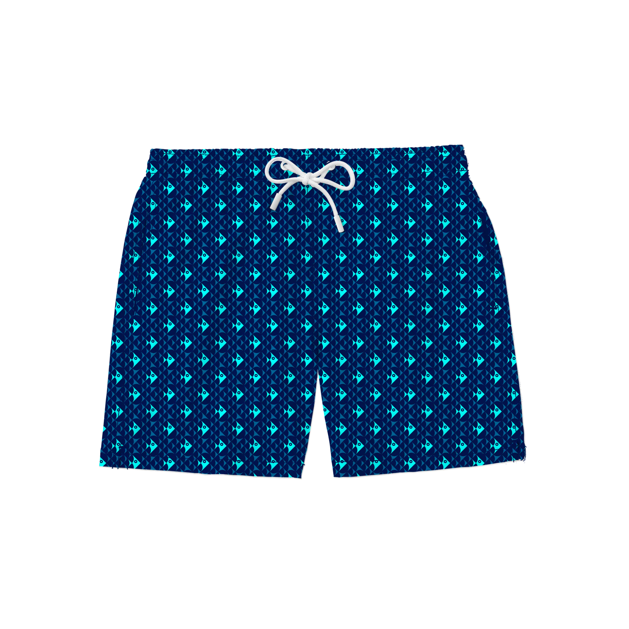 Nachhaltige Kinder-Badehose aus recyceltem Material – Modell Gorgeous GeoFish von Noah*s Ocean.