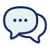 Sprechblasen-Icon – Persönlicher Support: Noah*s Ocean ist jederzeit erreichbar und antwortet schnell.